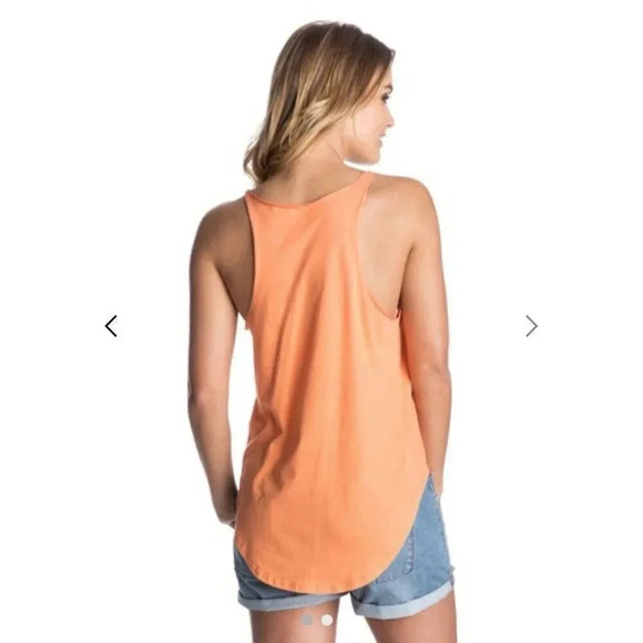Roxy Women’s Orange Tank Top Size M 100% Cotton NWT - Picture 2 of 14